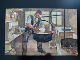 Bundesfeierkarte Käser Bern,1920, Helvetia, Rarität!