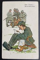 4 AK Karten mit Militär