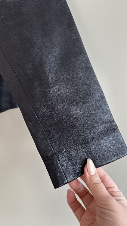 Giacche: Schwarze Echtlederjacke Gr. 42, neuwertig! – Nuovo (secondo la descrizione) da Winterthur venduto da -BeHappy24- 4