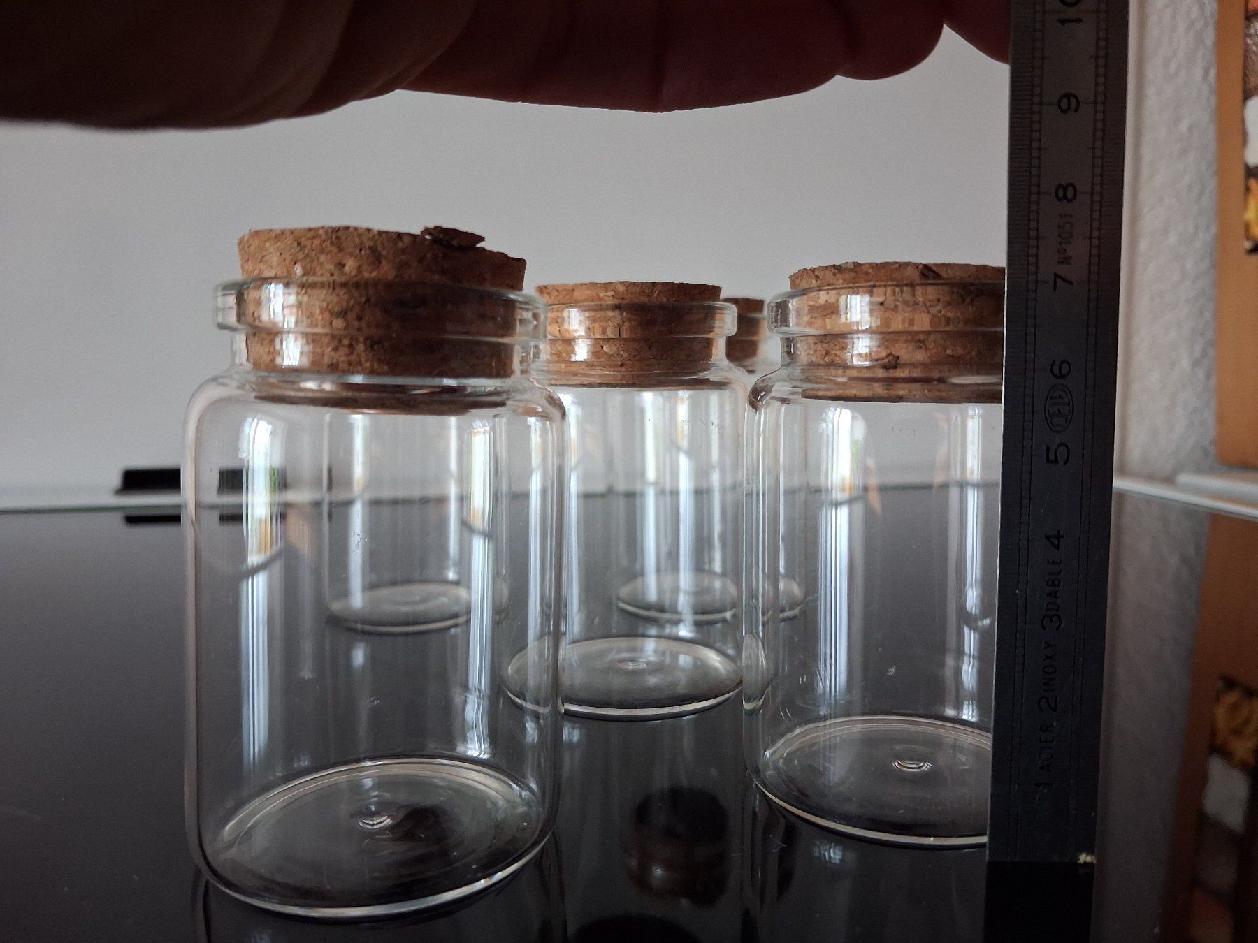 Sonstiges Geschirr & Gläser: 5 Mini-Glasfläschli mit Korkverschluss – Neu (gemäss Beschreibung) aus Wald ZH von e8e 3