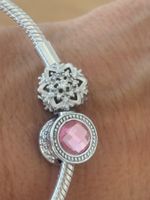 Luxus Elegante 19 cm Armband/Charm Farbe :Silber/Rosa