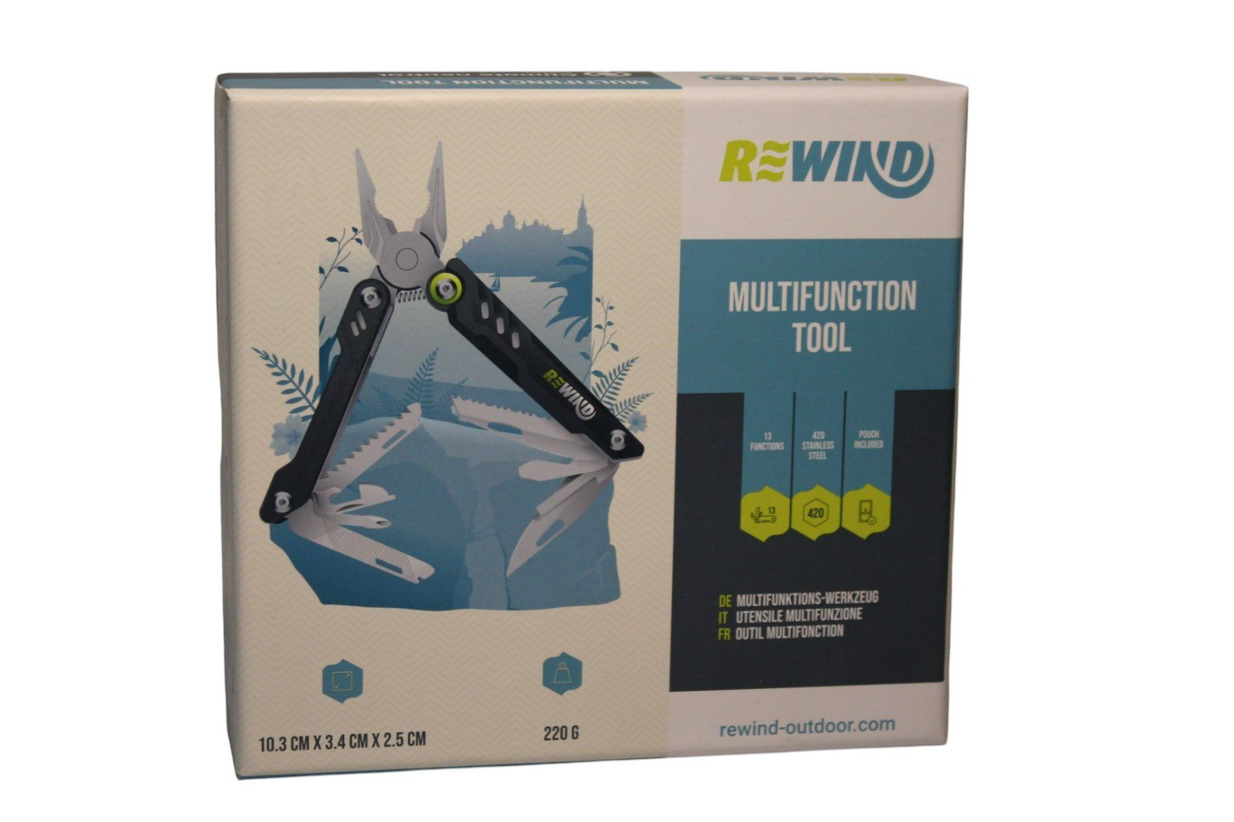 Tutti gli attrezzi: REWIND Multifunktionswerkzeug 13 Funktionen – Nuovo e nell'imballaggio originale da Basel venduto da David25 3