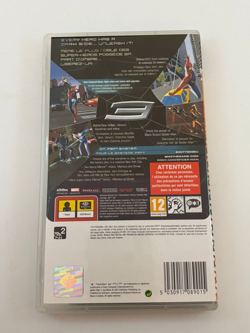 Jeux: Spider-Man 3 (PSP) – D'occasion à Herisau par Seyashop1 2