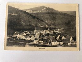 Ansichtskarte mit Dorf Soyhières, datiert 1913