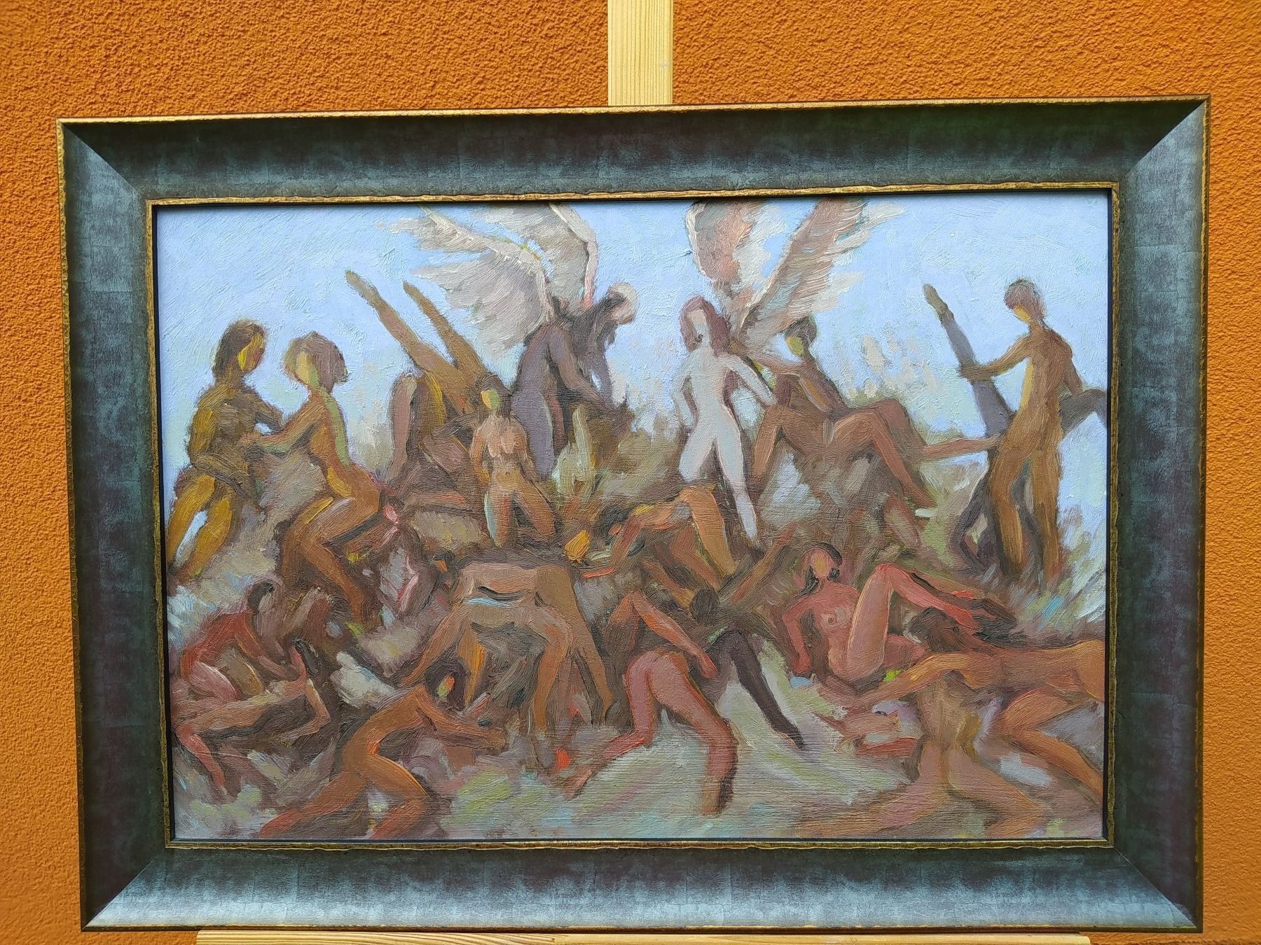 Gemälde: Ölgemälde - die Orgie, unsigniert – Gebraucht aus Bretzwil von nefith
