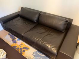 Ledersofa braun 2-Sitzer guter Zustand