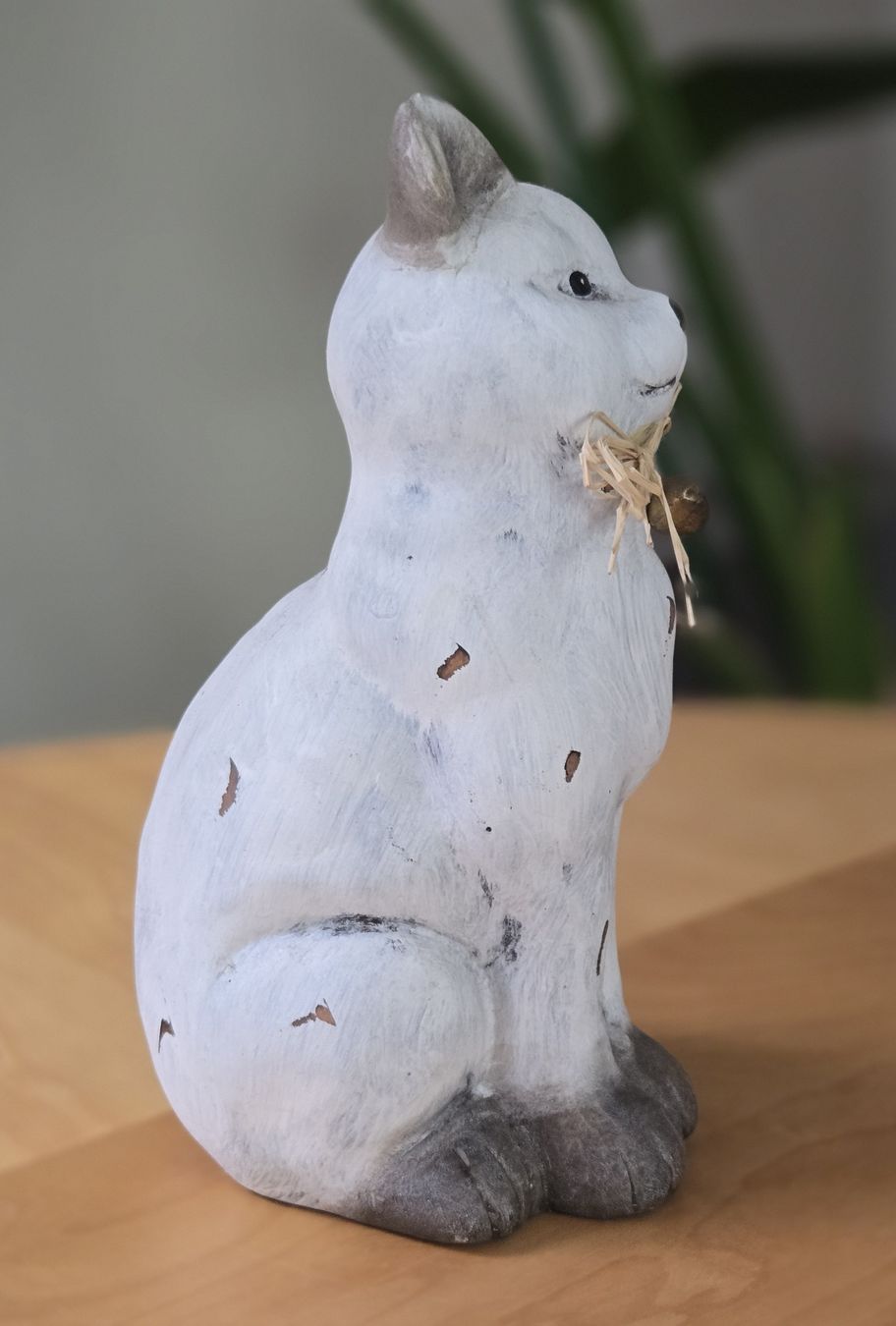 Statuette: Deko Katze Shabby Chic mit Glöckchen – Usato da Rheinsulz venduto da Gilea 3