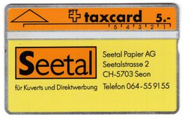 Seetal Papier AG, Seon - seltene Firmen Taxcard