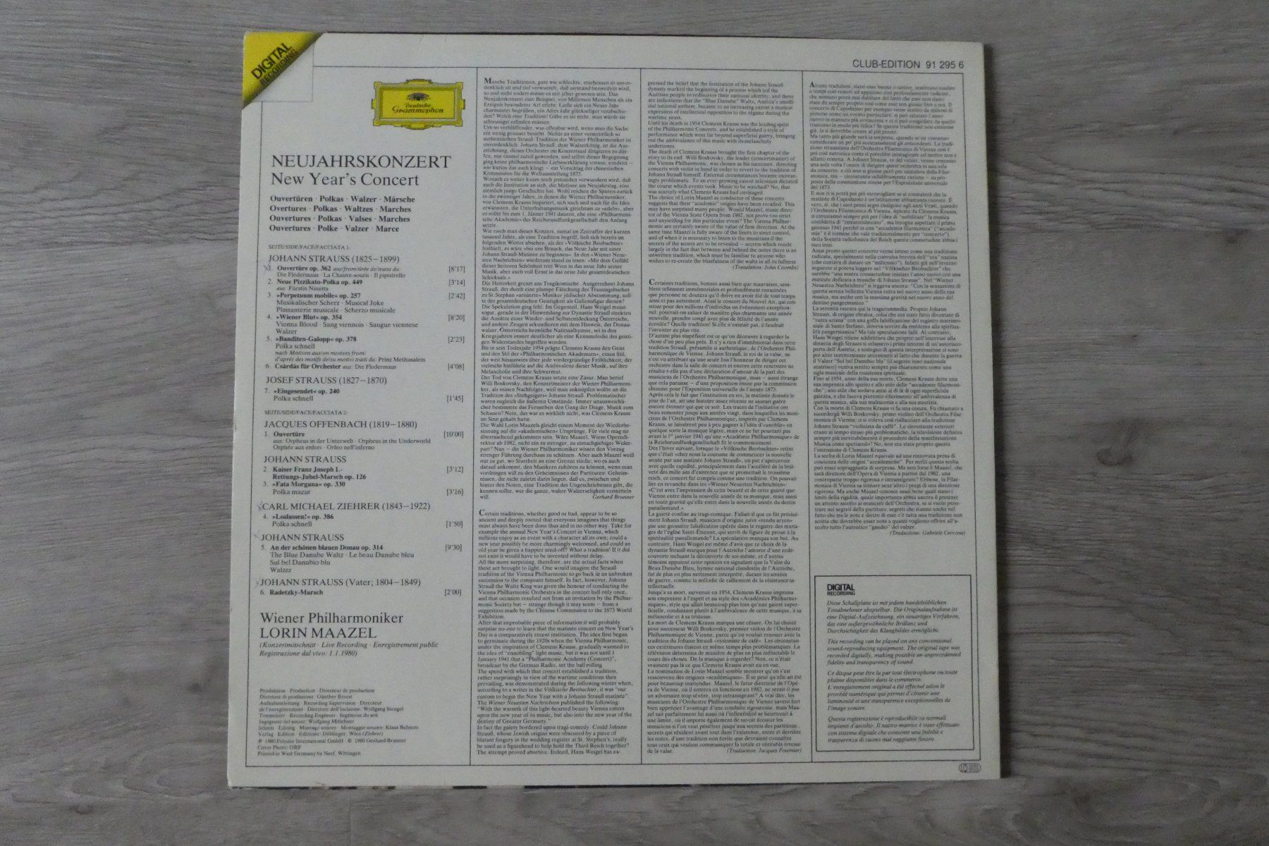 Dischi in vinile: Wiener Philharmoniker, Neujahrskonzert. – Usato da Andelfingen venduto da Annegret06 1