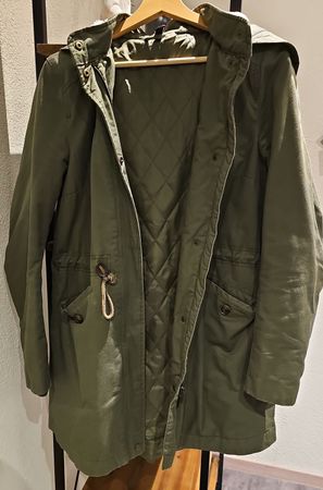 Herbst Parka Grösse M, Khaki, gefüttert