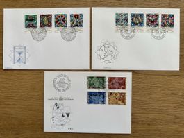 Liechtenstein - 3x TIERKREISZEICHEN FDC‘s 