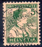 PRO JUVENTUTE 1915 APPENZELLERKNABE GESTEMPELT - H113
