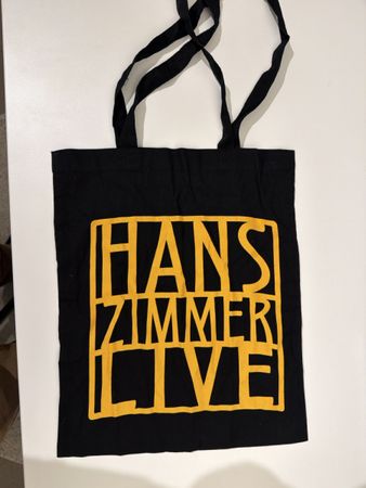 Hans Zimmer Live Tour Black Cotton Tote Bag - NEW!