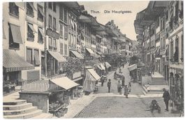 Thun Hauptgasse belebt