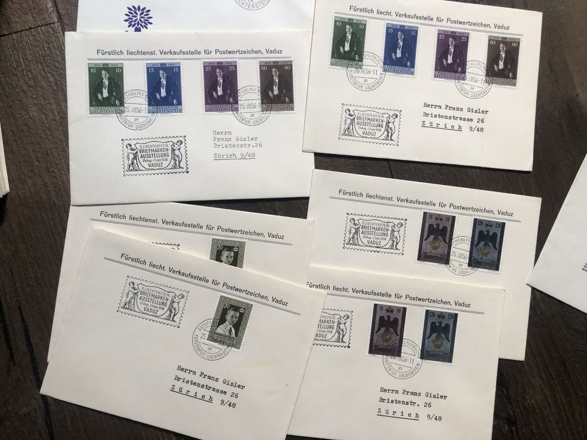 Alle Briefmarken: Bessere FDC ab 1954-1960 – Gebraucht aus Lufingen von Rac0 6