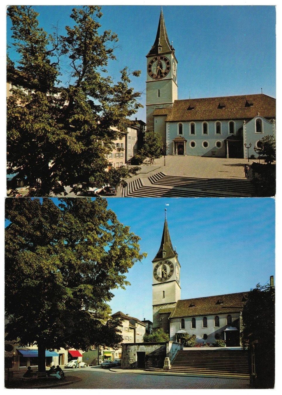 Cartoline postali: 2 AK Zürich, St. Peter – Usato da Zürich venduto da Tolima194