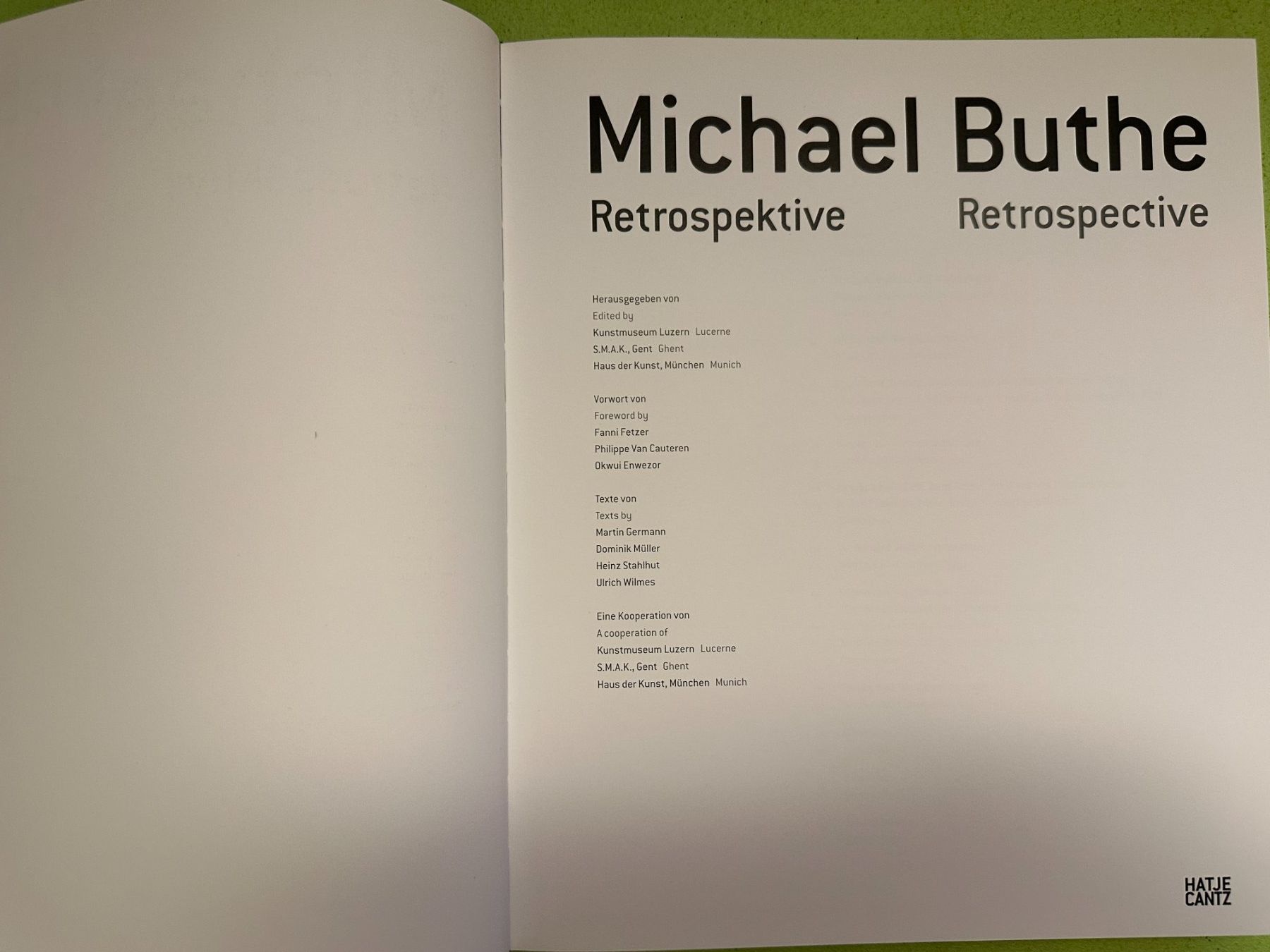 Libri: Michael Buthe: Retrospektive / Retrospective. – Usato da Zürich venduto da allp 1