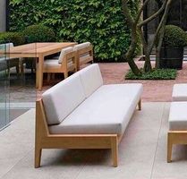 Sofa Lounge Couch Teakholz Loungesofa Outdoorsofa Gartensofa