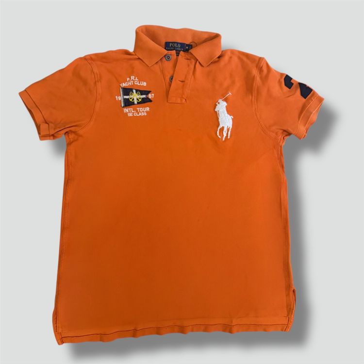 Ralph Lauren Magliette Polo: Polo Ralph Lauren Yacht Club orange poloshirt – Usato da Rheinfelden venduto da sourced_limited