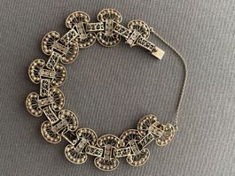 Filigranes geflochtenes Silberarmband, vintage