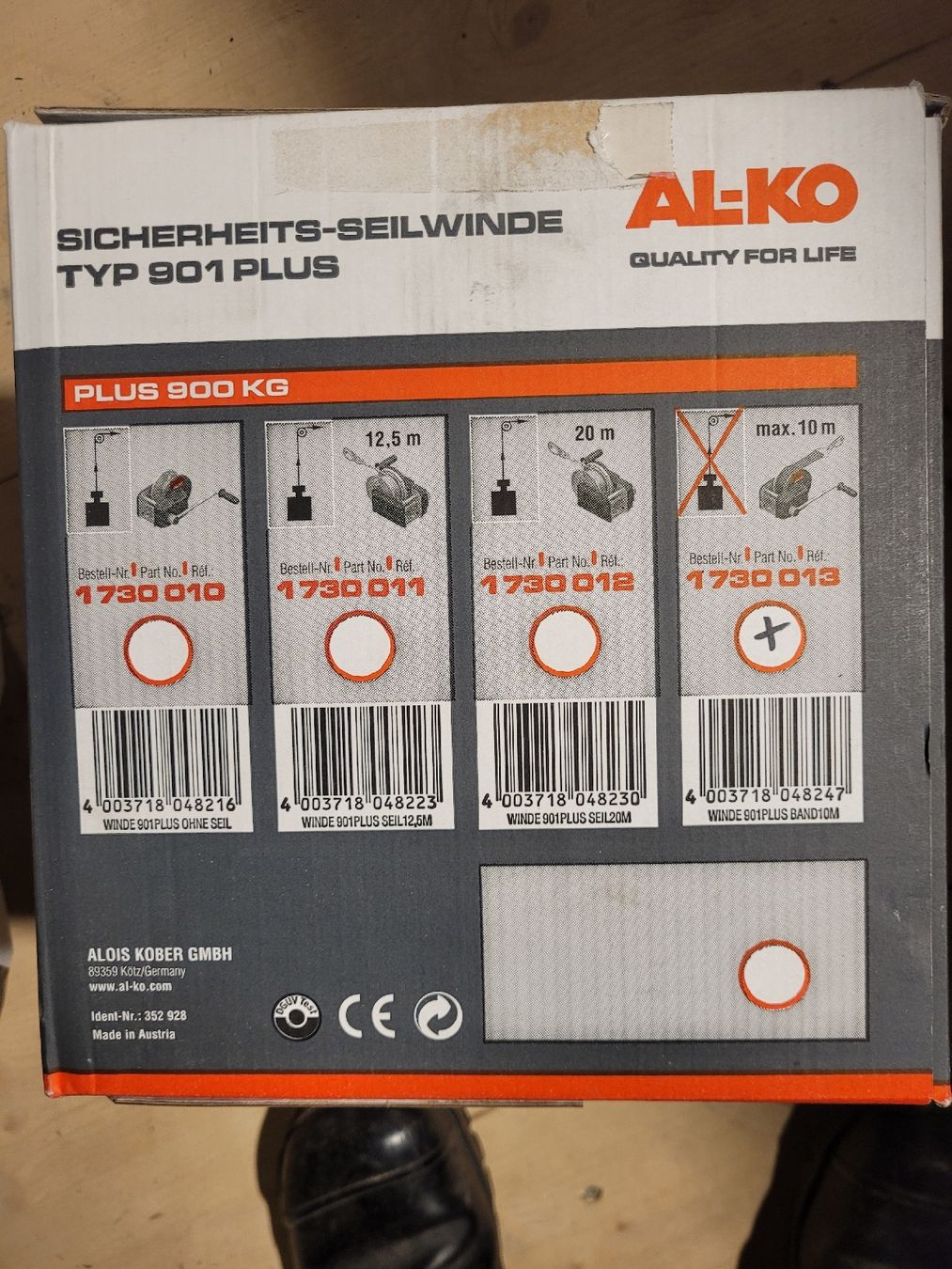 Al-ko Altro per stoccaggio & trasporto: AL-KO Seilwinde  Typ 901Plus – Nuovo (secondo la descrizione) da Hohentannen venduto da fzrstall 7