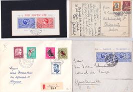Lot von 22 Pro Juventute Belegen + mehrere Einsteckkarten