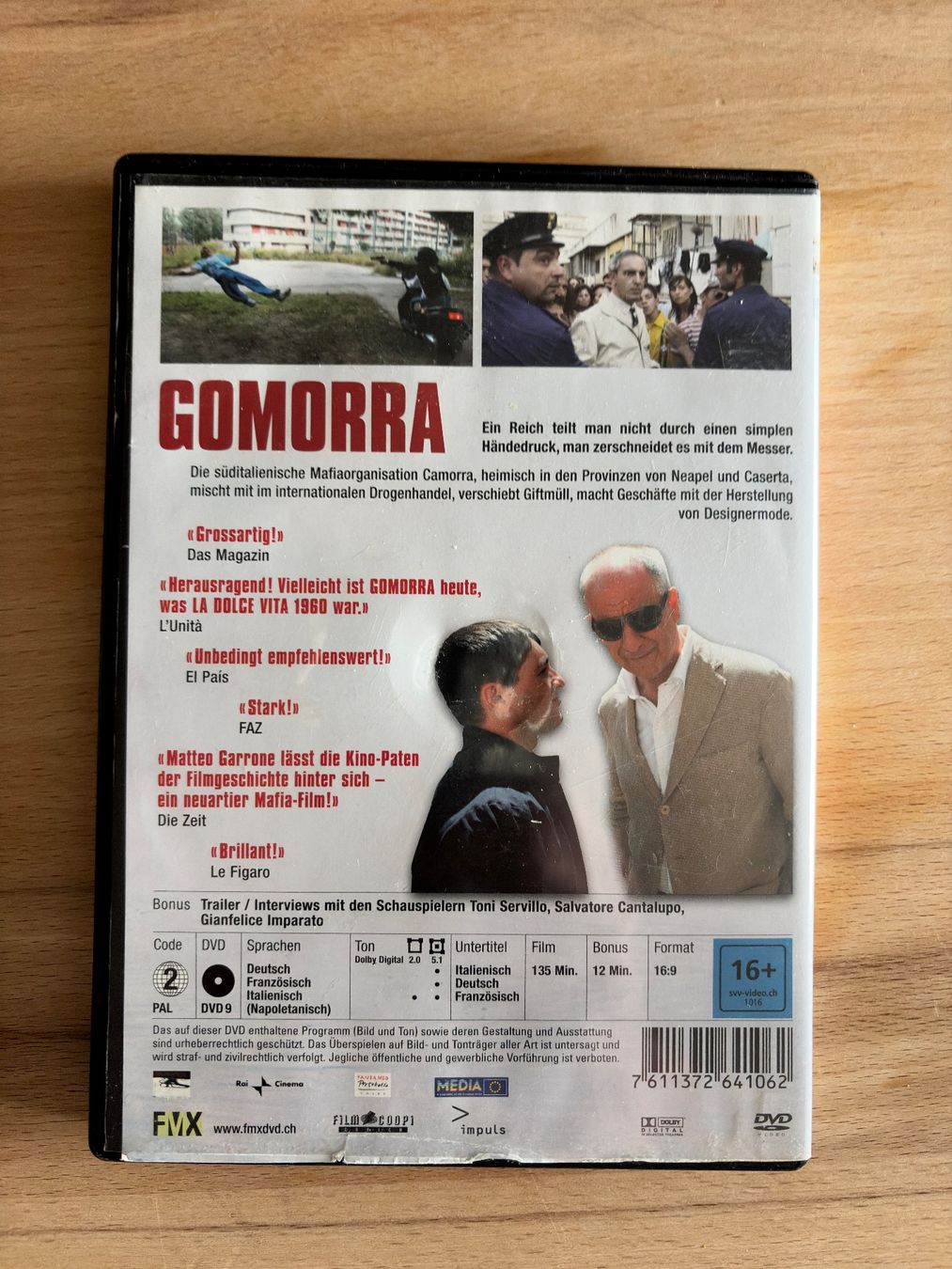 Tutti i DVDs: Gomorra DVD – Usato da Hombrechtikon venduto da Dokmasa 1