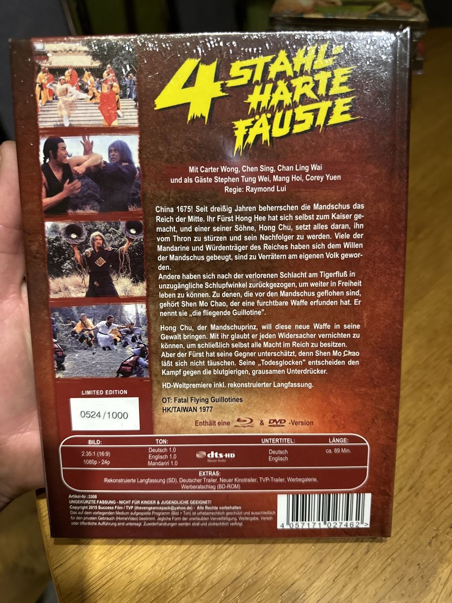 Alle DVDs: 4 Stahlharte Fäuste OVP, Mediabook – Neu und originalverpackt aus Benken ZH von Audi-erich 1