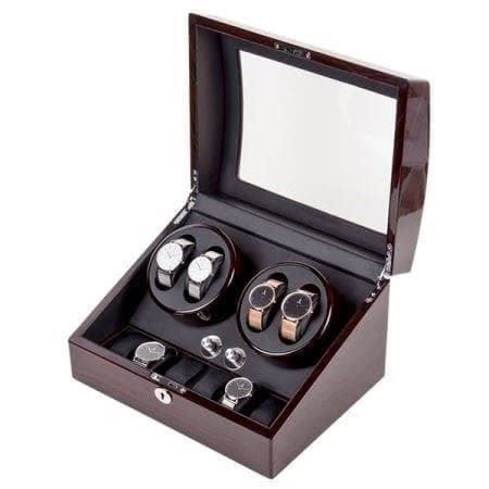 Cofanetto carica e porta orologi: Uhrenbeweger 4+6 Automatische Uhrenbox – Nuovo (secondo la descrizione) da Thun venduto da coverall 4