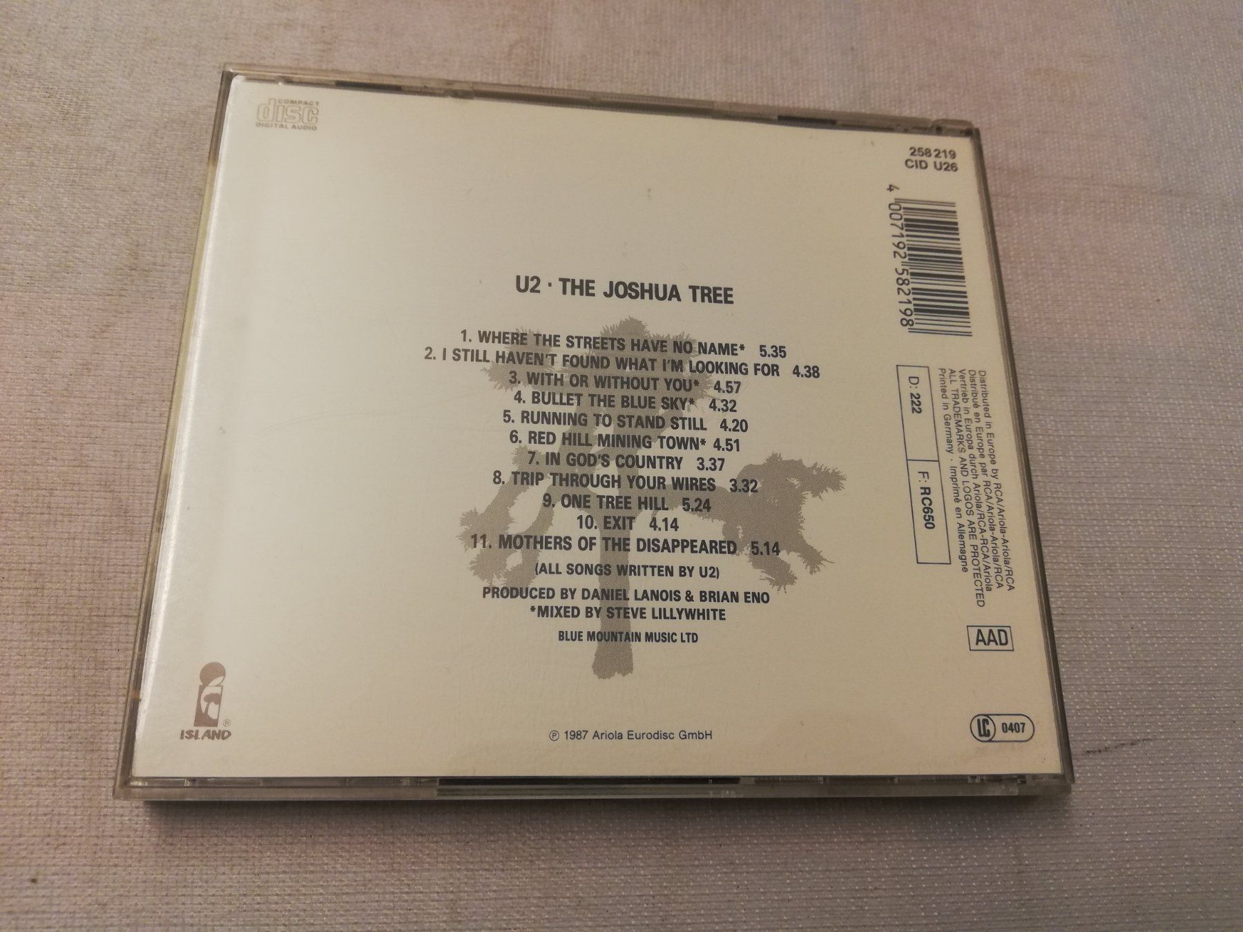 CDs: U2 - THE JOSHUA TREE – Gebraucht aus Bern von Vinylsound.ch 1