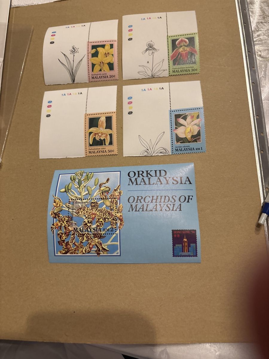 Tutti i francobolli: Orchideen Briefmarken Sammlung Malaysia – Nuovo e nell'imballaggio originale da Zürich venduto da engebrunau