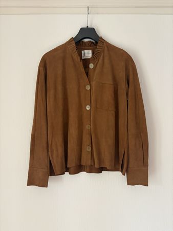 Surchemise en daim marron forte_forte 100% cuir