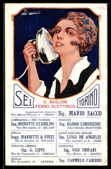 Cartoline postali: Torino, S.E.I., Il Miglior Ferro Elettri – Usato da Berlin venduto da bartko-reher