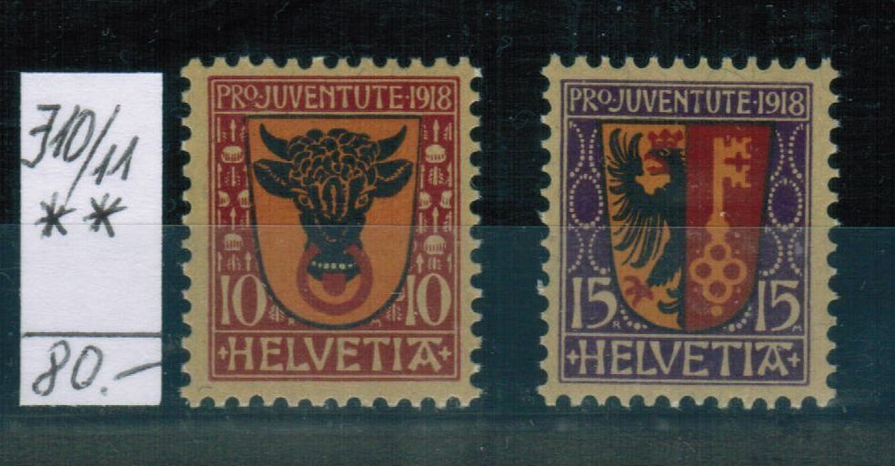 Tutti i francobolli: P.Juv. - J10+J11 ** postfrisch – Nuovo (secondo la descrizione) da Bern venduto da peri02
