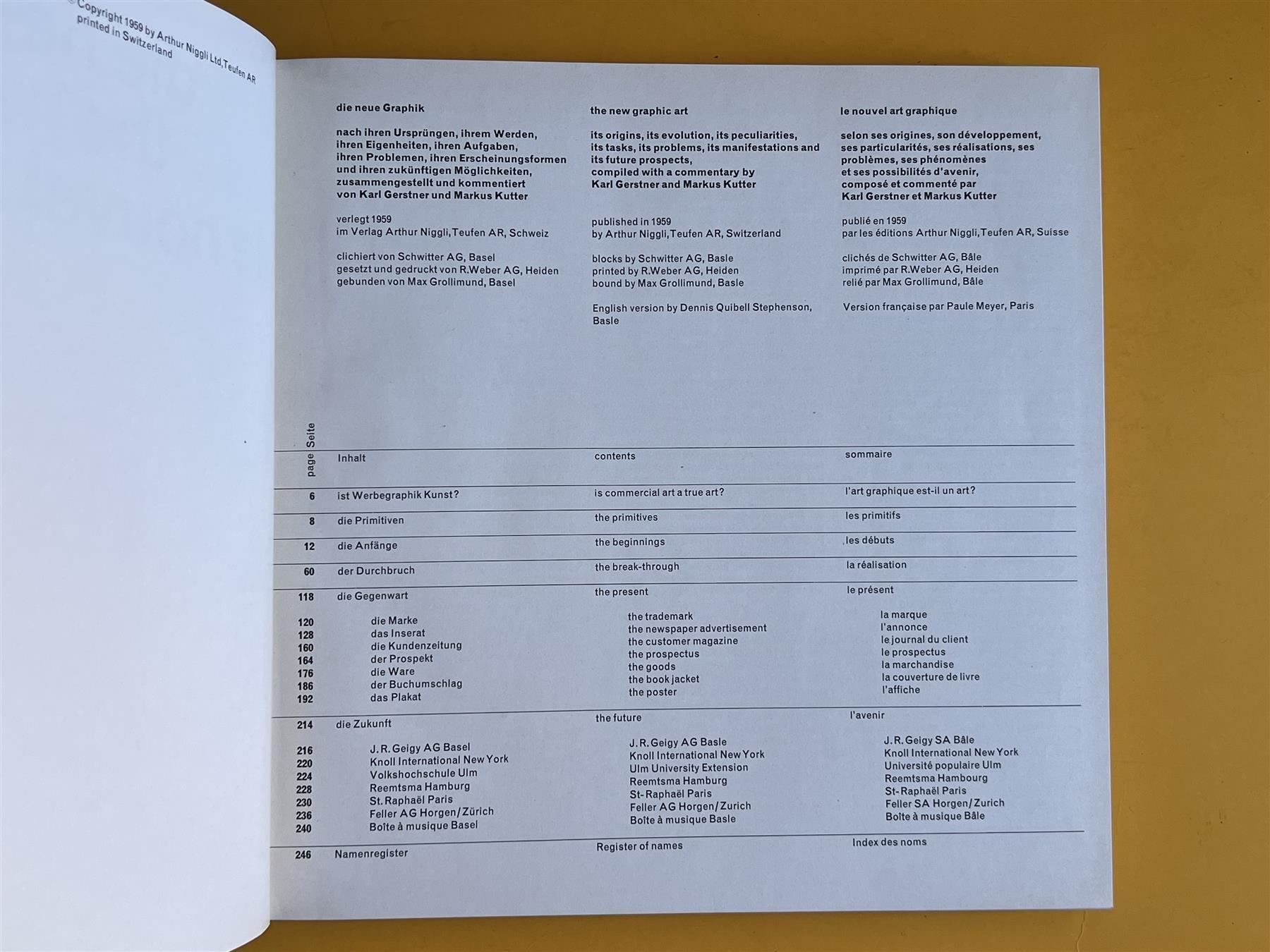 Libri: Die Neue Graphik Gerstner& Kutter 1959 Typografie Cassandre – Usato da Adliswil venduto da buch_und_kunst 1