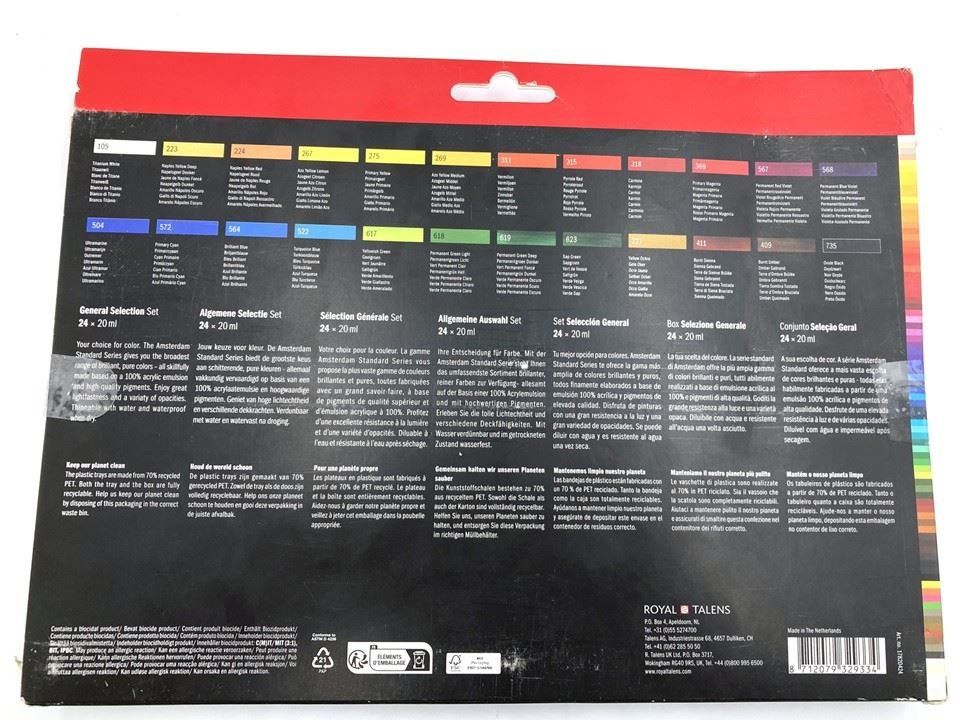 Royal Talens Farben: AMSTERDAM | Acrylfarben-Set | 20 ml | 24 Stk. – Neu (gemäss Beschreibung) aus Wittenbach von Restwert_St-Gallen 1