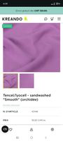tissu tencel/lyocel neuf, 2.2m, lilas (violet rose)