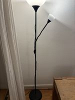 IKEA Stehlampe schwarz mit Leselampe – ohne Leuchtmittel