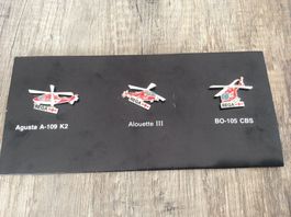 3 Helikopter Pins REGA