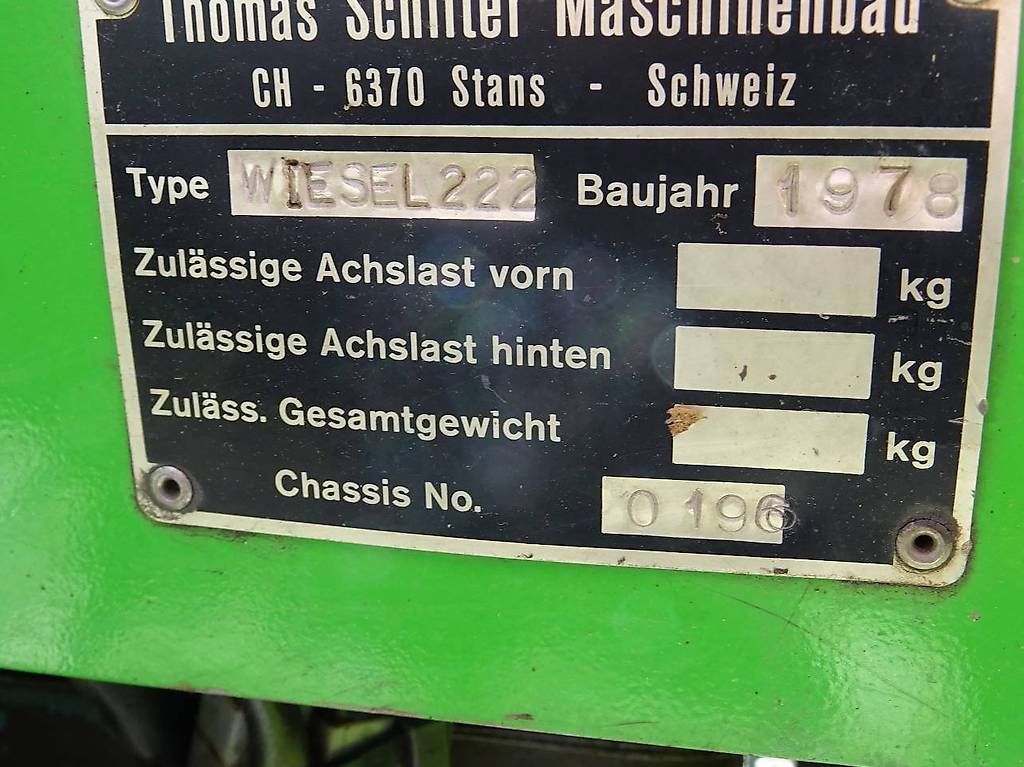 Tracteurs: Schilter Wiesel 222 – D'occasion à Avers par Reve 2