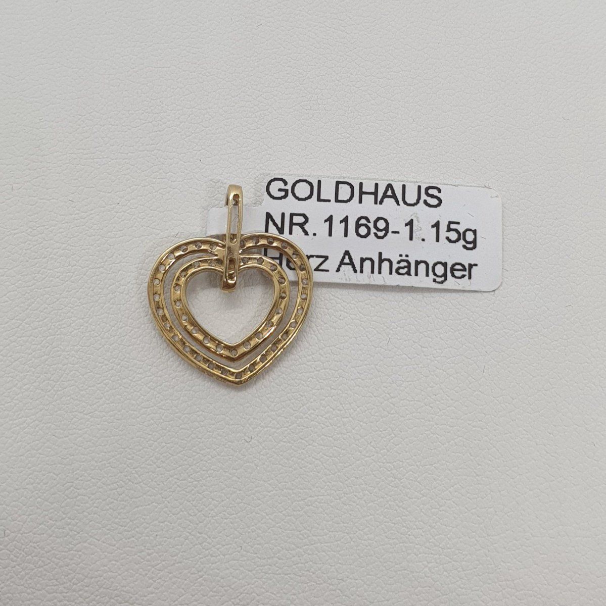 Ciondoli: Echt 9K Gold - Herz Anhänger – Usato da Luzern venduto da Luzern-Goldhaus 2