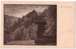 Cabane dans la forêt (Mischol), circulée 1919