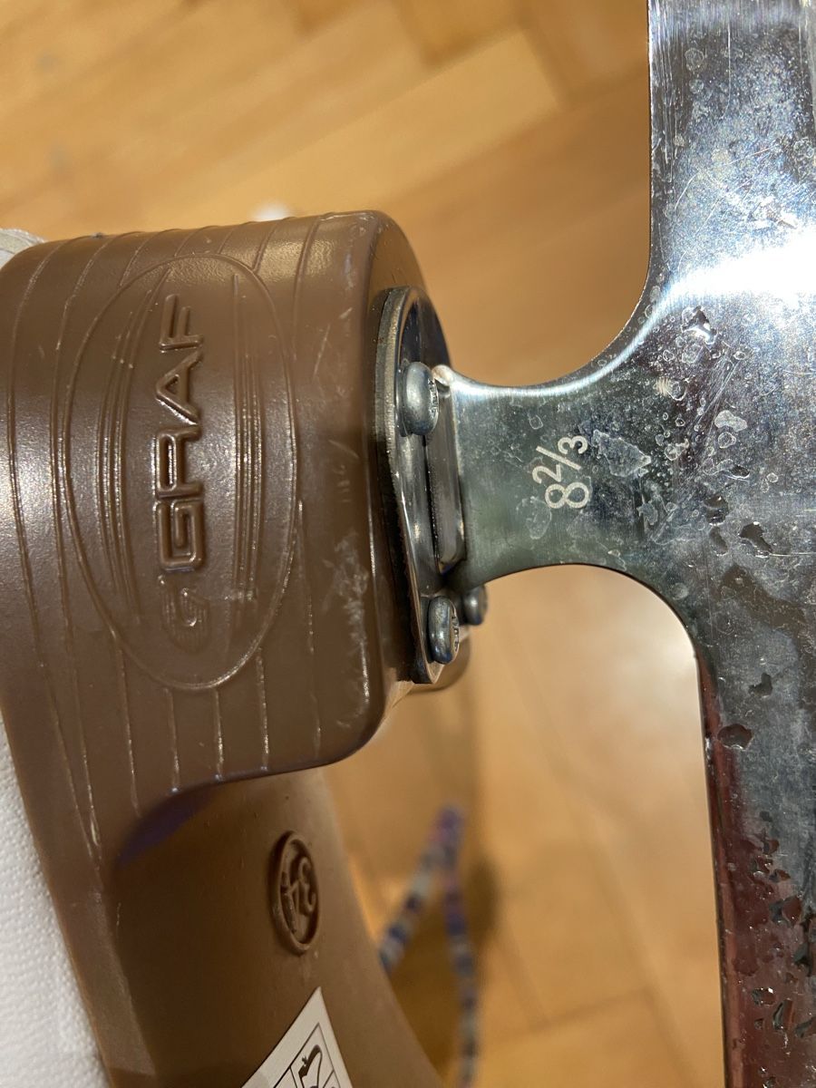 Graf Pattini da ghiaccio: Schlittschuhe Graf Davos Gold – Usato da Zürich venduto da Lilabalu65 1