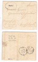 lettre au départ de FUET (BE) 1857