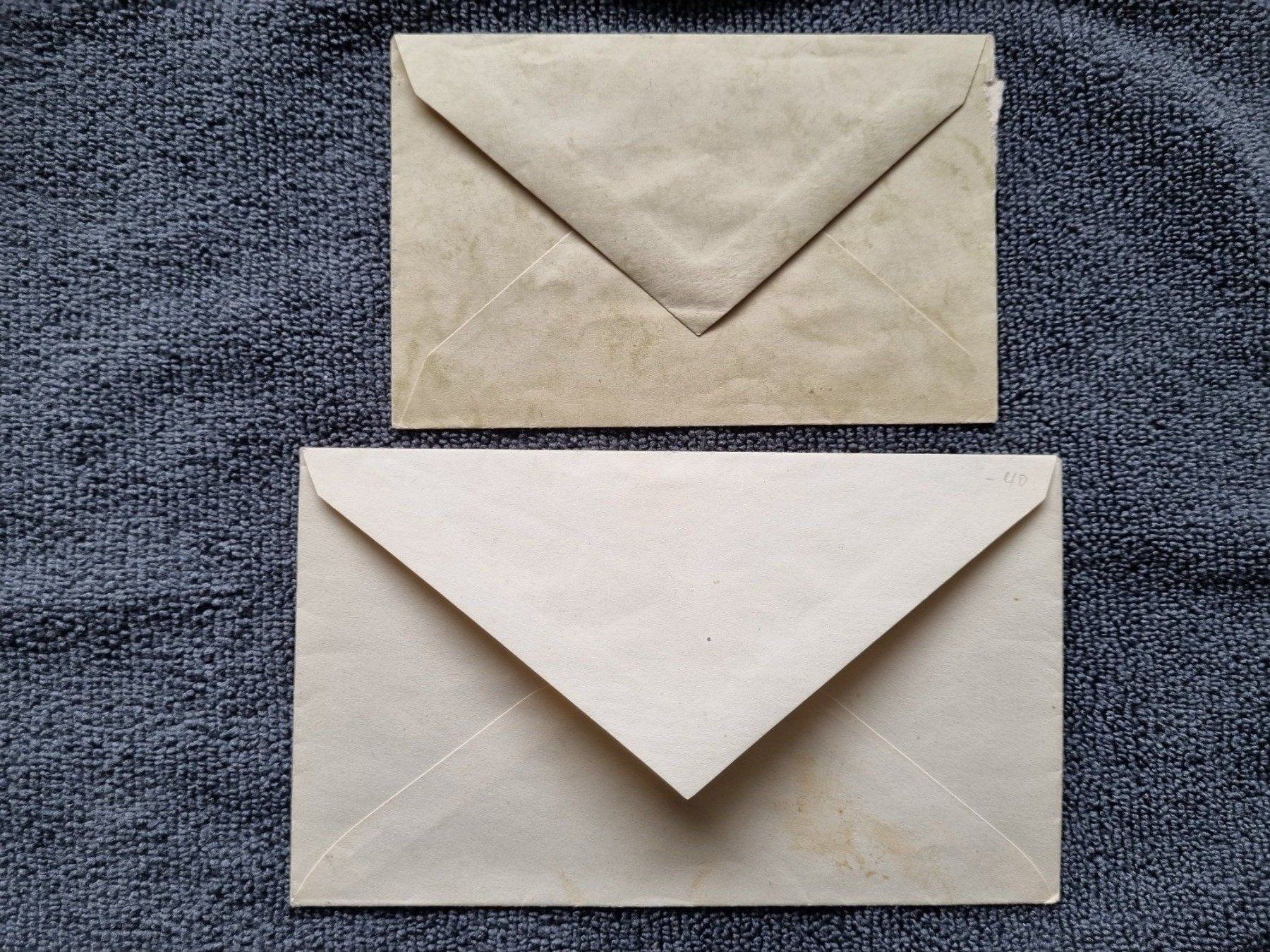 Alle Briefmarken: 2 antike Couverts Briefumschläge 1947  mit Marken – Gebraucht aus Reinach AG von Cme 1