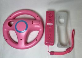 Nintendo Wii | Wii Mote Plus Rosa + Volante |