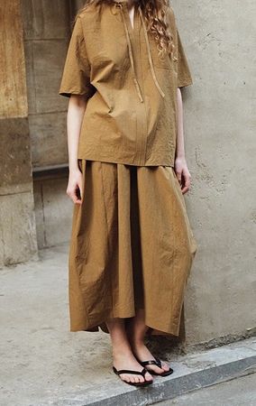 Minimalistischer Midi-Rock – 100% Baumwolle / COS Style