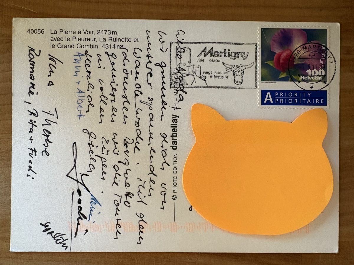 Cartoline postali: AK von La Pierre à Voir / Grand Combin – Usato da Rümlang venduto da Kartenpost1 1