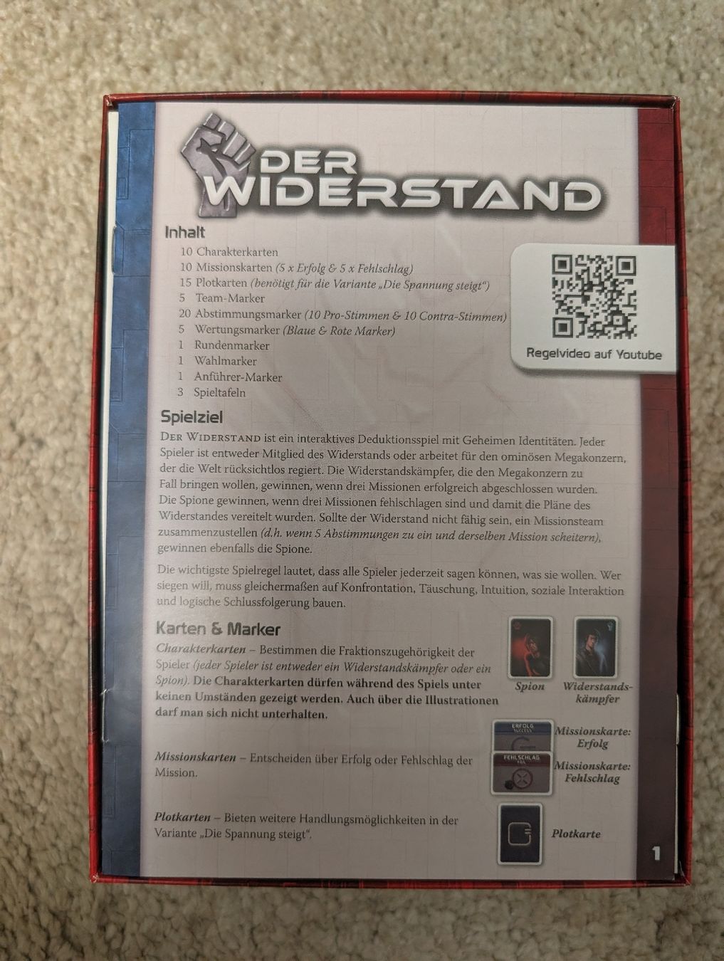 Spiele: Brettspiel Der Widerstand – Gebraucht aus Oberwil-Lieli von stefim 3