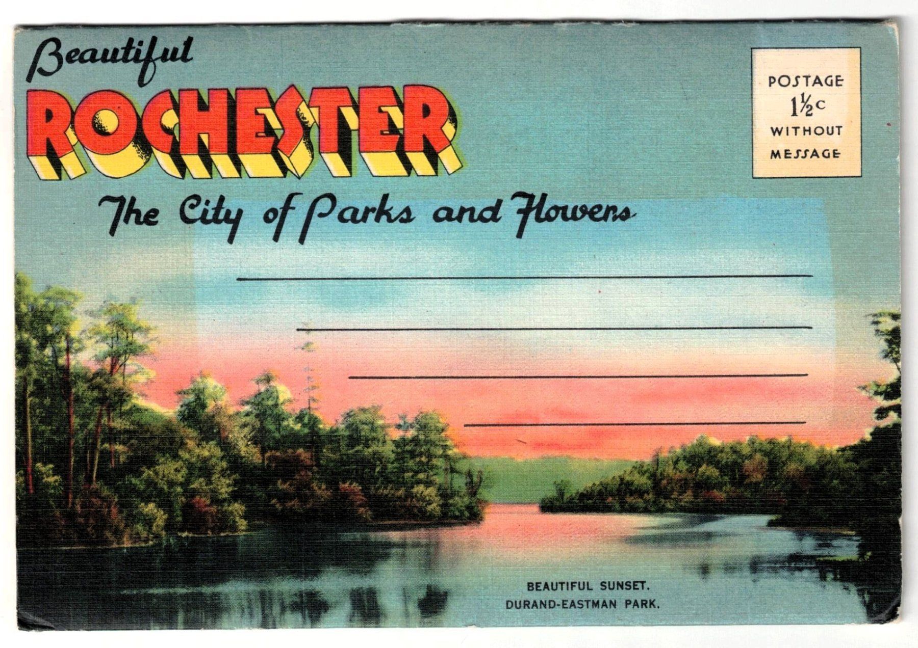 Ansichtskarten: Folder Rochester - USA - ca. 1930 – Gebraucht aus Gossau ZH von granby